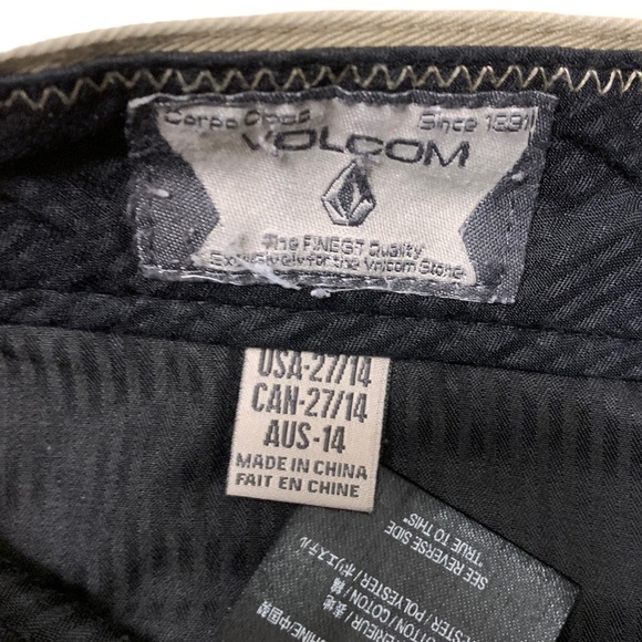 Volcom | Khaki Boy Youth Shorts Size 14 Pockets 27 - Picture 8 of 8
